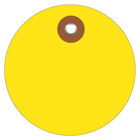 Bsc Preferred 3'' Yellow Plastic Circle Tags, 100PK BUY00021644